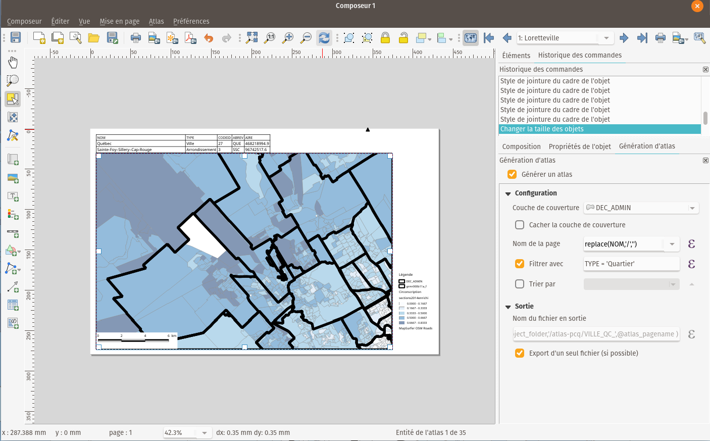 Composeur d'atlas QGIS