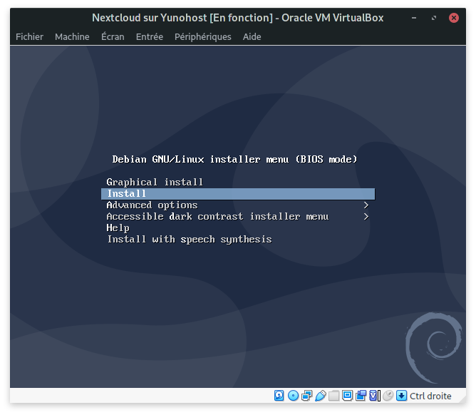 Installation de Debian