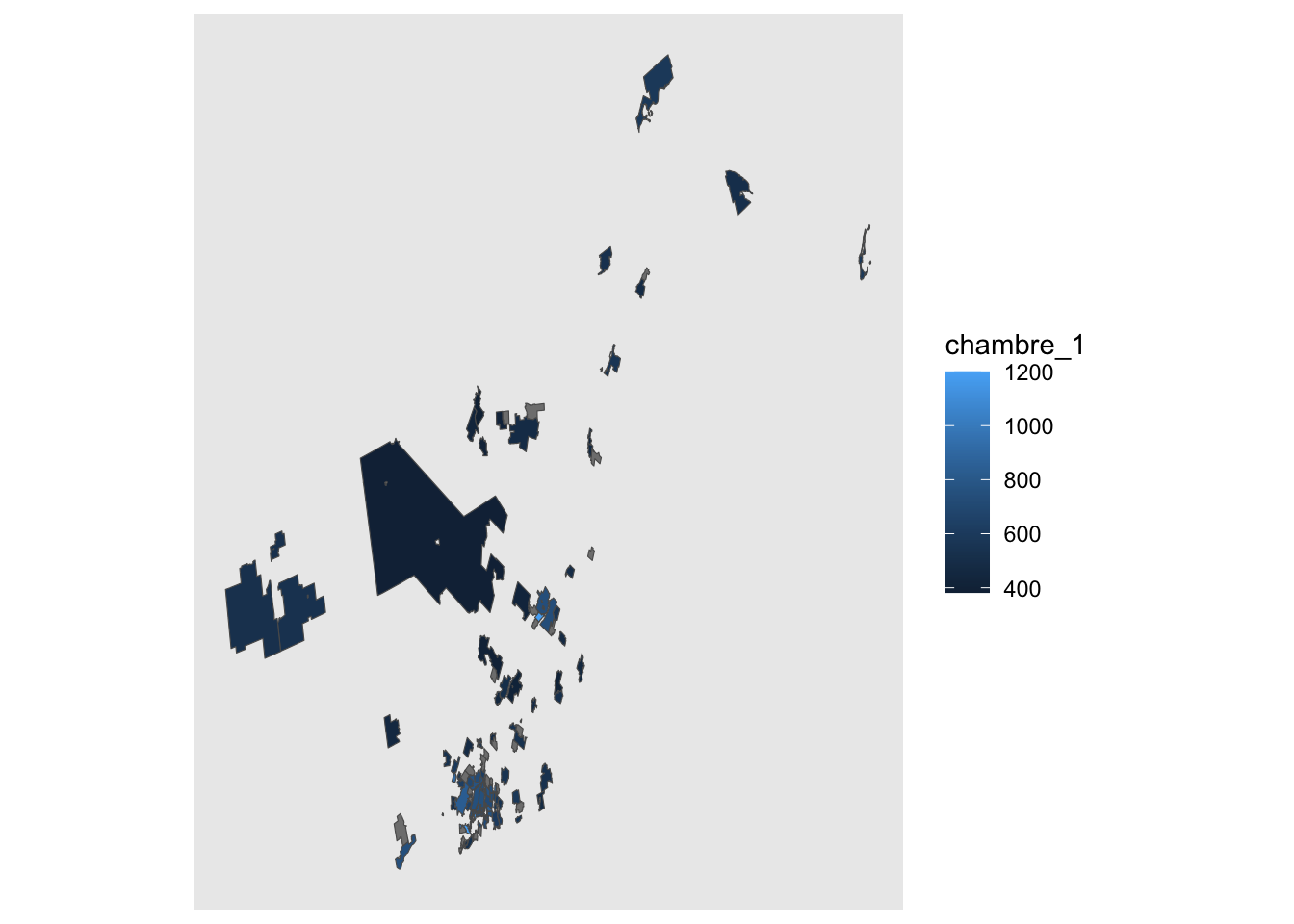 Carte du coût moyen des 3 1/2 au Québec (ggplot2 + geom_sf)