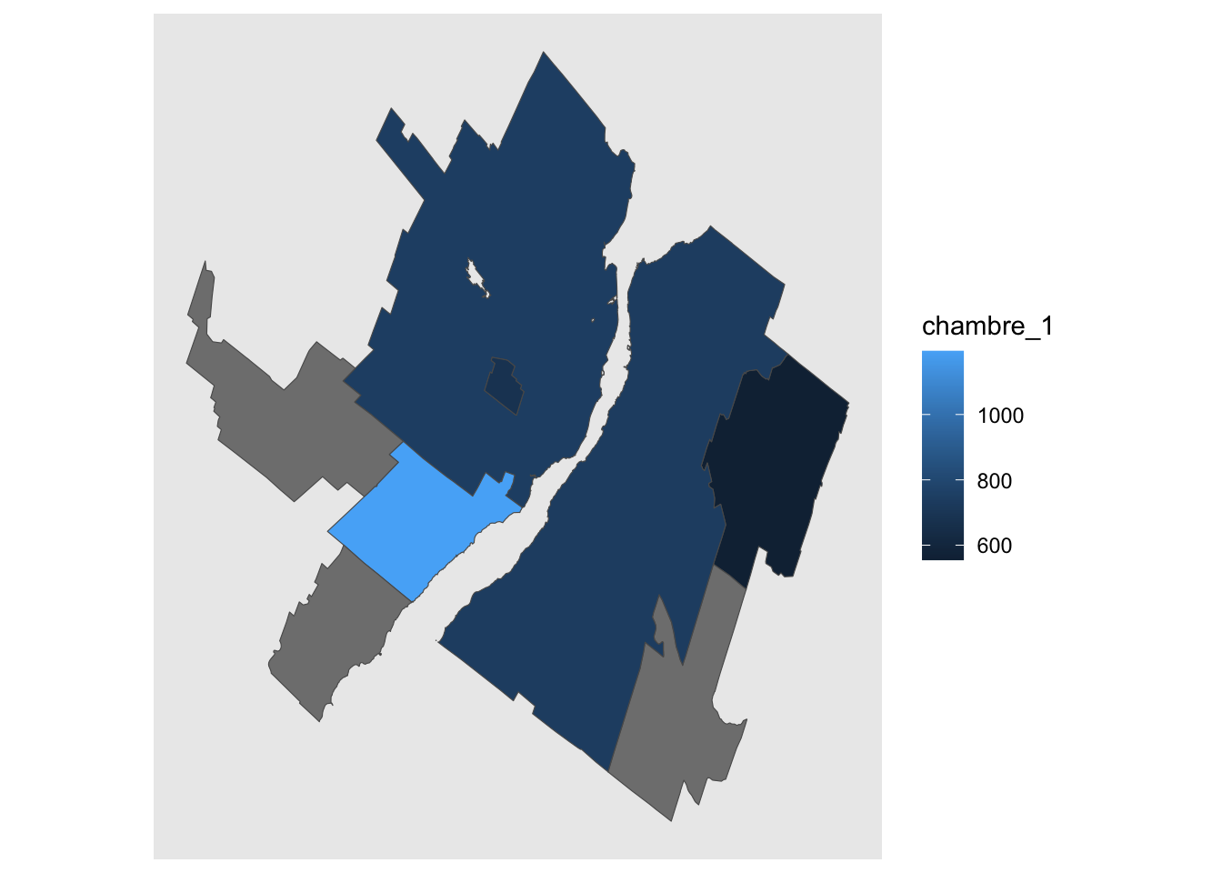 Carte du coût moyen des 3 1/2 — Québec (ggplot2 + geom_sf)