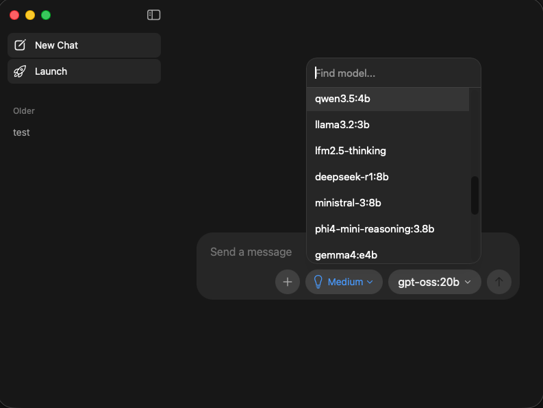 Interface de Ollama